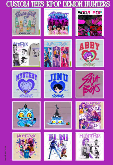 Custom K-pop Demon Hunters Graphic Tees
